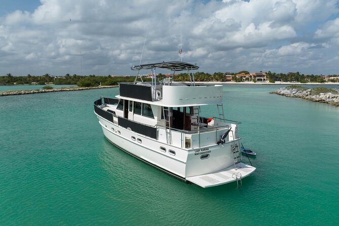 2 Hour Sunset-53' Hatteras Tulum, Playa Del Carmen, Riviera Maya - The Boat Experience: 53-foot Hatteras Space Without the Crowds