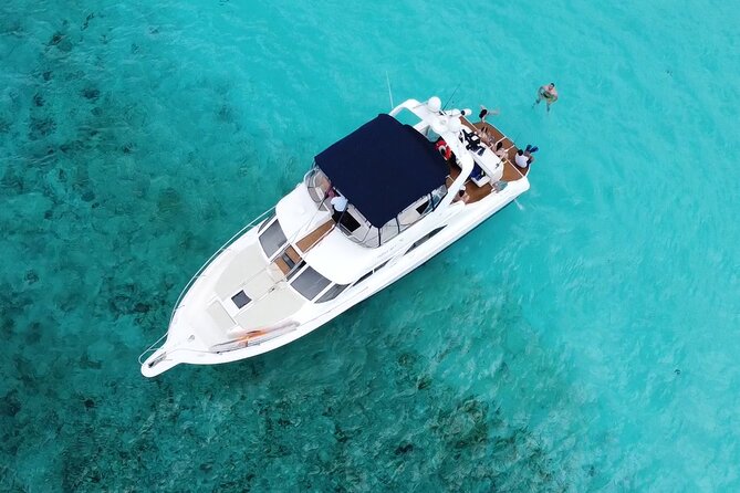 4 hours snorkel & beach tour - Private Yacht 47 ft - Reef and Cenote Views or South-Coast Sandbar Calm