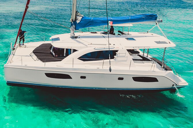 5H Private 44' Catamaran All-Inclusive - Tulum & Playa del Carmen - Stop 1: In-Ha snorkeling, turtles, and calm Caribbean water