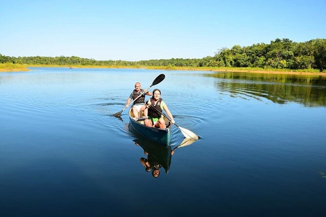 Adventure in a Private Mayan Community - Kayaking in the lagoon, then zipline flights over two different waters