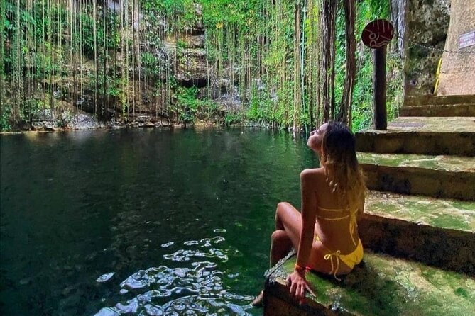 Chichen Itza, Yucatecan Buffet, Cenote Saamal and Valladolid - Cenote Saamal swim time: clear water needs clear planning