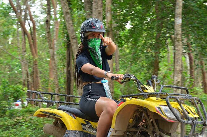 Full Adrenaline Day in Tulum! ATVs, Zipline, Cenote, Rappel, Food - ATV Jungle Trails: Speed, Dust, and Keeping Your Line