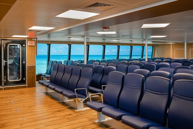 Luxury FERRY Xcaret: From Playa del Carmen to Cozumel - On-board comfort: A/C, WiFi, outdoor views, and basic needs handled