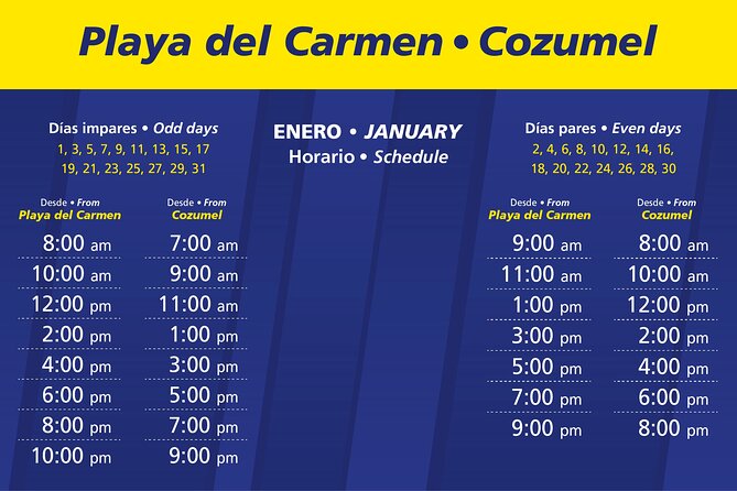 Ultramar Ferry, Regular round ticket, Playa del Carmen-Cozumel - Price and Value for a Regular Round Trip